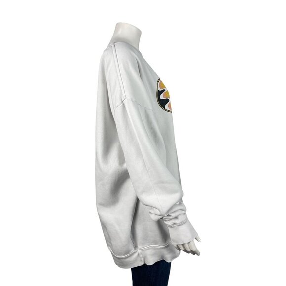 Wildfox Oversize Sweatshirt Medium White Womens Face Sunglasses Lips Pullover - Picture 2 of 7